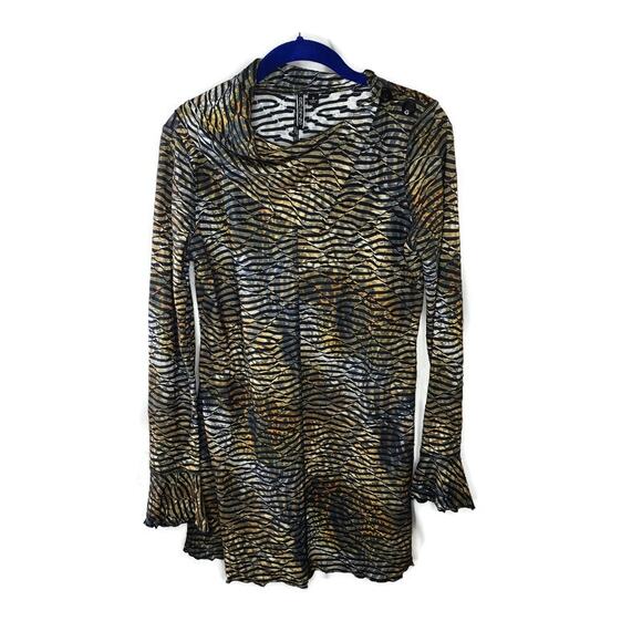 Sno Skins Multicolor Animal Print Tunic Top Size Small - Picture 1 of 7